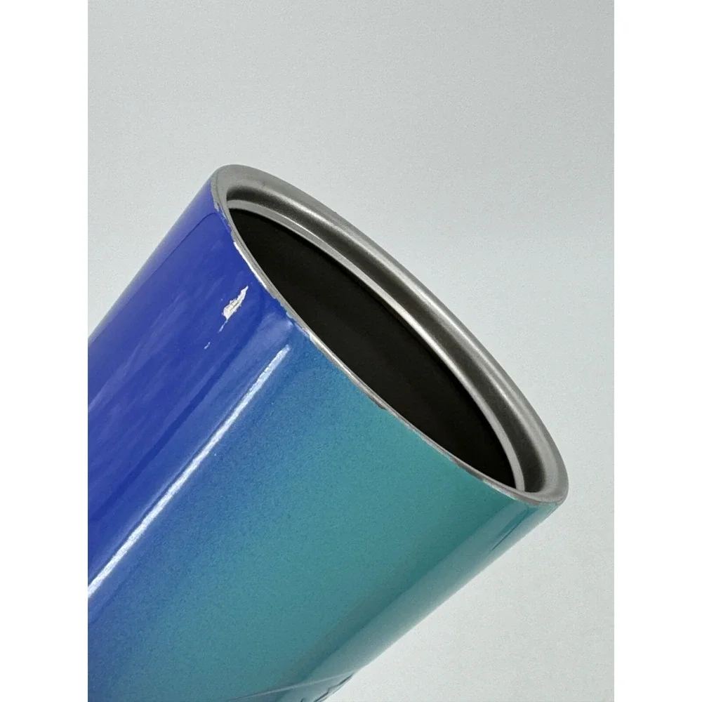 Starbucks 2021 Teal Blue Purple‎ Ombre 24 Oz Stainless Steel Cold Cup Tumbler!!!